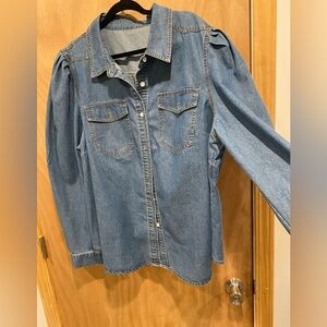 SHEIN Blue Denim Shirt